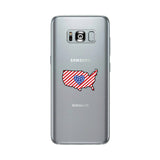 USA Map American Flag Clear Phone Case