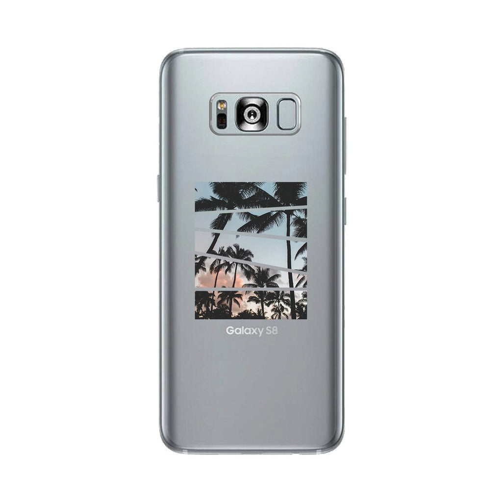 Palm Trees Split Clear Phone Case