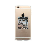 Palm Trees Split Clear Phone Case