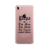 Vintage Gothic Papa Clear Case Funny Christmas Gift For Grandfather