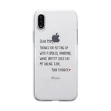 Dear Mom Clear Case Cute Moms Gifts For Mothers Day Ultra Slim Fit