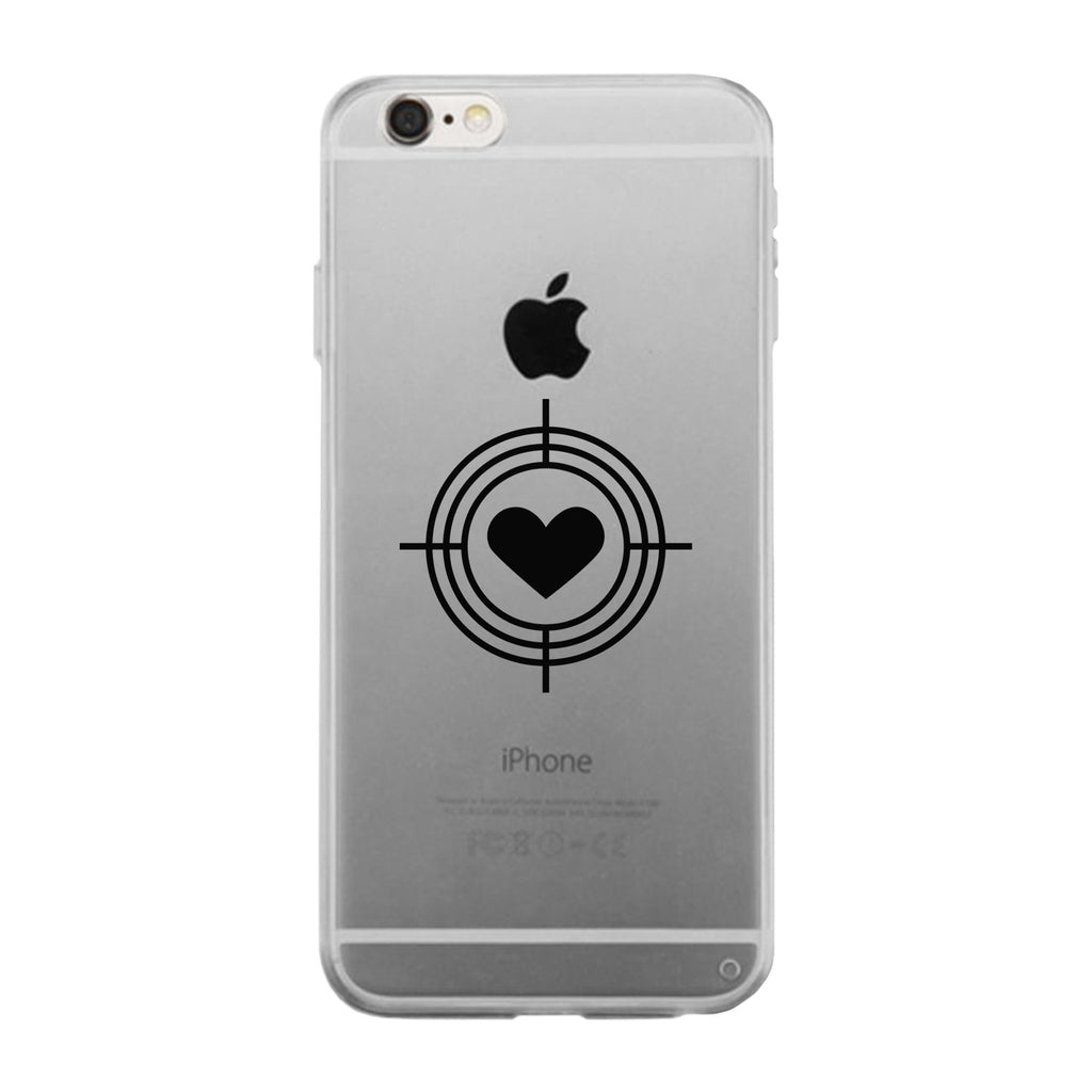 To Heart Target-Right Clear Phone Case