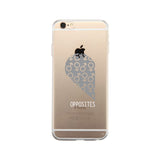 Opposites Male Symbols-Left Clear Phone Case