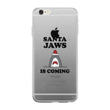Santa Jaws Is Coming Clear Phone Case