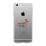 Dachshund Through The Snow Clear Phone Case