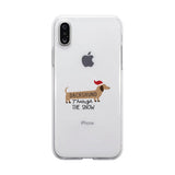 Dachshund Through The Snow Clear Phone Case