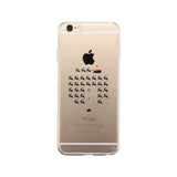 Pixel Game Santa And Rudolph Clear Phone Case