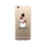 Some People Are Worth Melting For Snowman Clear Phone Case