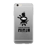 Cancer Fighting Ninja Clear Phone Case