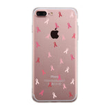 Breast Cancer Ribbon Pattern Clear Phone Case