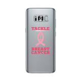 Tackle Breast Cancer Football Clear Phone Case