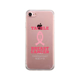 Tackle Breast Cancer Football Clear Phone Case