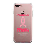 Tackle Breast Cancer Football Clear Phone Case