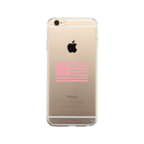 Breast Cancer Awareness Pink Flag Clear Phone Case