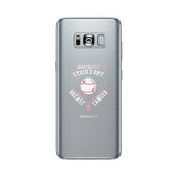 Strike Out Breast Cancer Baseball Clear Phone Case