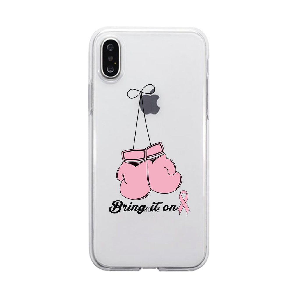 Bring It On Breast Cancer Awareness Boxing Clear Phone Case