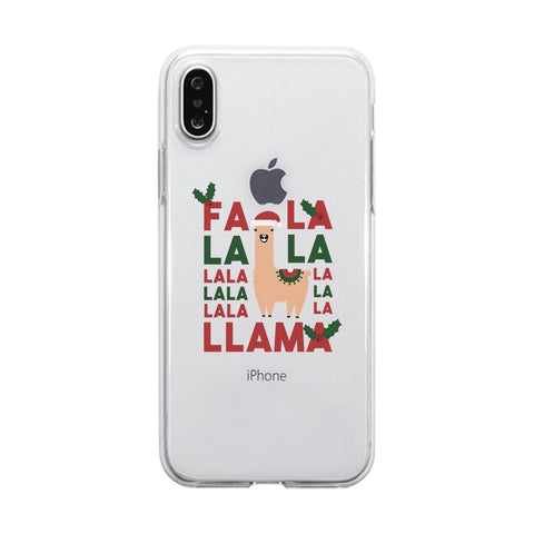 Falala Llama Clear Case Funny Christmas Gift Phone Case Transparent