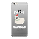 Fleece Navidad Clear Case Cute Christmas Phone Cover Gift For Teens