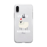 Fleece Navidad Clear Case Cute Christmas Phone Cover Gift For Teens