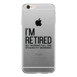 Retired Grandkids Clear Case Funny Grandparents Gifts For Christmas