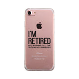 Retired Grandkids Clear Case Funny Grandparents Gifts For Christmas