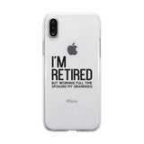 Retired Grandkids Clear Case Funny Grandparents Gifts For Christmas