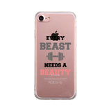 Every Beast-LEFT Clear Case Cute Workout Lover Couple Matching Gift