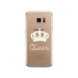Queen Couple Matching Phone Case Cute Clear Phonecase