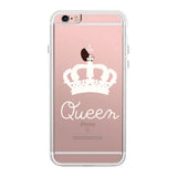 Queen Couple Matching Phone Case Cute Clear Phonecase