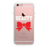 Beauty Couple Matching Phone Case Cute Clear Phonecase