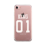 King01 Couple Matching Phone Case Cute Clear Phonecase