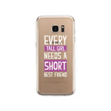 Tall Girl Needs Short Best Friend Cute Clear Phonecase