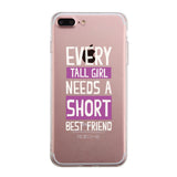 Tall Girl Needs Short Best Friend Cute Clear Phonecase