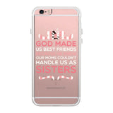 God Made Us Pink BFF Phone Case Cute Clear Phonecase