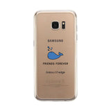 Whale Be Friends Forever Dark Blue Clear Phone Case
