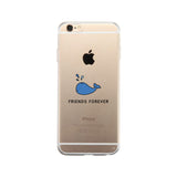 Whale Be Friends Forever Dark Blue Clear Phone Case