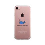 Whale Be Friends Forever Dark Blue Clear Phone Case
