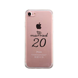 Married Since Custom-Left Clear Phone Case