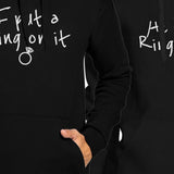 Ring On It Couple Hoodies Engagement Photo Shoot Matching Outfits