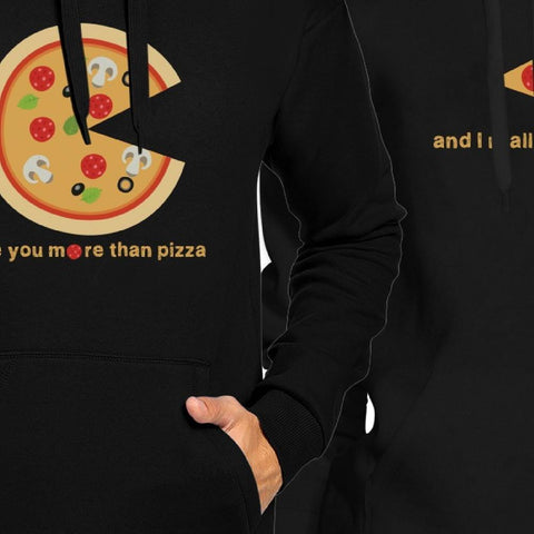 I Like You More Than Pizza Couple Hoodies Valentines Day Gift Idea
