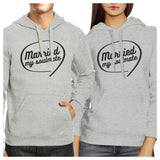 Married My Soulmate Matching Couple Grey Hoodie