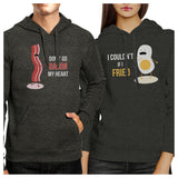 Bacon And Egg Matching Hoodies Pullover Funny Couples X-Mas Gifts