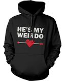 She's My Weirdo and He's My Weirdo Cute Matching Hoodies for Couples