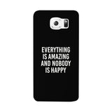 Nobody Happy Black Slim Fit Cute Phone Cases For Apple, Samsung Galaxy, LG, HTC
