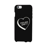 Feeling Empty Heart Black Graphic Phone Case Unique Design