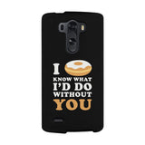 I Doughnut Know Black Phone Case Cute Graphic Design Ultra Slim