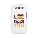 I Doughnut Know Black Phone Case Cute Graphic Design Slim