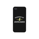 Powered By Avocado Black Phone Case Simple Graphic Phone Case
