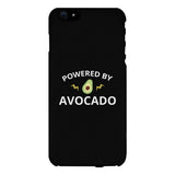 Powered By Avocado Black Phone Case Simple Graphic Phone Case