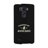 Powered By Avocado Black Phone Case Simple Graphic Phone Case